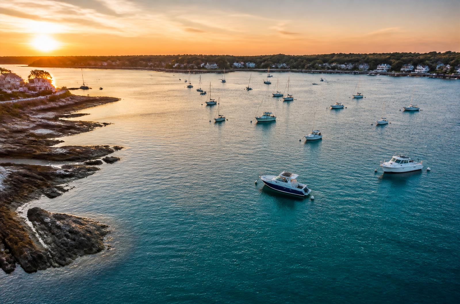 Coastal Rhode Island harbor